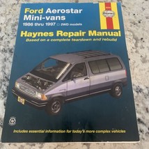 Haynes Repair Manual #36004 Ford Aerostar Mini-Vans 1986 Thru 1997  - $13.85