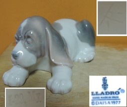 1977 Lladro Porcelain Beagle Sleeping Sleepy/ Puppy 01001072 ?-29 MY no box - $51.74