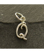  Sterling Silver Initial Charm Letter Q 15x6mm - $18.90 CAD