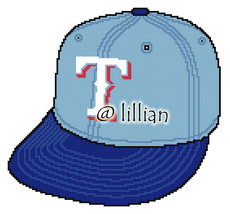 MLB ~ Texas RANGERS CAP Cross Stitch Pattern - $3.95