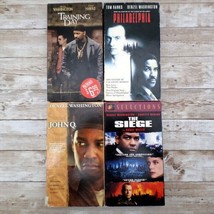 Denzel Washington Fanatic Bundle Lot of 4 VHS Movies: Training Day, Philadelphia - £9.34 GBP