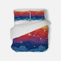 Rainbow Cat  Bedding Set 3Pcs Comforter Cover  - £61.76 GBP