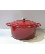 NEW Tramontina Enameled Cast Iron Dutch Oven 5.5 QT RED - CHIPS - £37.79 GBP