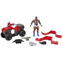 Mattel WWE Action Figures Vehicle Wrekkin Slam N Spin ATV Breakaway Car with Big - $40.99