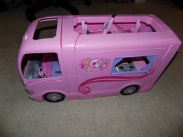 2008 Barbie Pink Glamour RV Camper Van Pop Out Tent Winnebago - £71.76 GBP