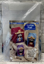 Needlecraft Shop Plastic Canvas Kit Nesting Magi Christmas Stacking Box Craft - $8.00