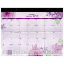 AT-A-GLANCE Beautiful Day Monthly Desk Pad Calendar, 21-3/4&quot; x 17&quot;, 2024 - £29.06 GBP
