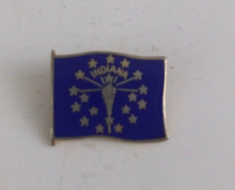 Vintage Indiana State Flag Lapel Hat Pin - £5.81 GBP