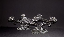 Viking Glass Princess Plaza Pr of Matching 3 Light Candelabras Mid Centu... - £26.12 GBP