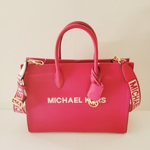 Michael Kors Mirella Medium EW Tote Crossbody Shopper Bag Electric Pink Leather - £115.40 GBP
