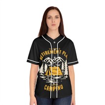 Women’s Humor Retirement Plan Tent Camping AOP Baseball Jersey - $38.11