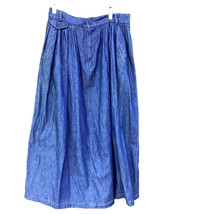Vtg Ralph Lauren Country Women&#39;s Denim Maxi Skirt  Jean Long Blue Modest... - $44.84