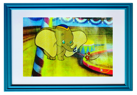 Disney Art Dumbo 1941 Framed Original Serigraph Cel Of Dumbo &amp; Timothy Mouse - £248.32 GBP