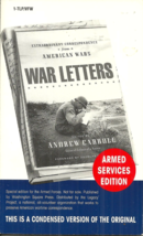 War Letters - Andrew Carroll - Armed Forces Edition - Vietnam, Woorld War Ii Etc - £2.39 GBP