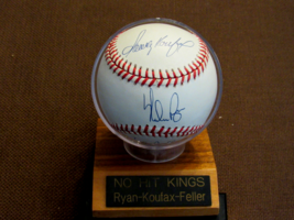 Sandy Koufax Nolan Ryan Bob Feller Hof Kings Signed Auto Baseball Jsa Loa Beauty - £624.08 GBP