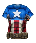 Marvel Captain America T-Shirt Childs Size S/M Halloween Party Costume A... - $146.19 MXN