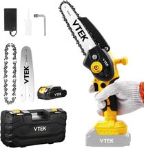 Mini Chainsaw Cordless 6 inch Battery Powered Chainsaw, Handheld Portable - $48.99