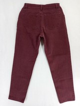Vintage Wrangler Sz 12/32&quot; Women&#39;s Denim Distressed Red-Wine Jeans Mom High-Rise - £12.60 GBP