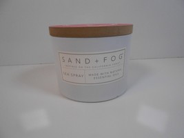 Sand+Fog Scented SEA SPRAY 2 Wick Candle 12 Oz Wood lid Love - $18.50