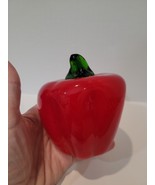 Murano Style Art Glass Fruit, Red Bell Pepper - $12.30