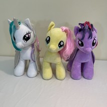 Build A Bear My Little Pony Twilight Sparkle Princess Celestia Fluttershy LOT 3 - £45.66 GBP