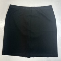 J Jill Ponte Pencil Skirt Sz Large Black Pull On Stretch Knit Back Slit - £15.68 GBP