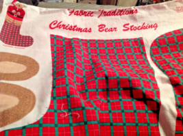 Material Fabric Christmas Stocking Bear Santa Pattern Instructions - £15.64 GBP