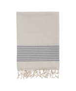 Bello Turkish Beach Towel Nine Stripes Linen Dark Grey Peshtemal, 39 x 6... - $38.34 CAD