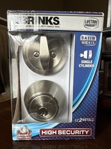 Brinks Single Cylinder Deadbolt Keyed Entry Satin Nickel - Model 2717-11... - $13.00