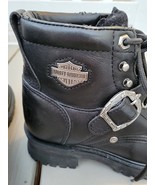 Harley Davidson Leather Motorcycle shoes Boots Size 7 black woman - $732.34 MXN