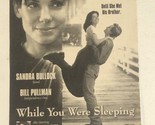 While You Were Sleeping Vintage Tv Guide Print Ad Sandra Bullock  TPA25 - $5.93