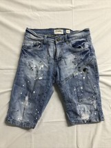 Men FWRD DENIM &amp; CO. Broken Down Biker Shorts Distressed Paint Splotches... - $19.19