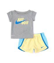 NIKE Toddler Girls Dri-FIT Sprinter Short Sleeve Tee and Shorts Set - £23.96 GBP