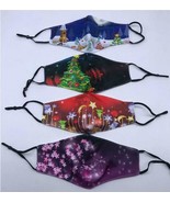 4 PACK CHRISTMAS HOLIDAY REUSABLE WASHABLE COTTON MASK with filter COVER... - $26.05 CAD