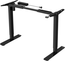 DIY Adjustable Desk Frame Single Motor Electric Base Standing Desk, Black - £125.71 GBP