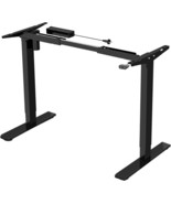 DIY Adjustable Desk Frame Single Motor Electric Base Standing Desk, Black - £126.58 GBP