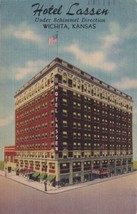 Hotel Lassen Wichita Kansas KS 1944 Cedar Vale Postcard D24 - £2.38 GBP