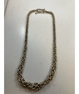 Heavy 69g 19” Byzantine Sterling Silver Necklace by SCHNEIDER Hand Hamme... - $136.57