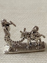 VINTAGE STERLING PROSPECTOR AND MULE MINING GOLD CHARM - £18.87 GBP