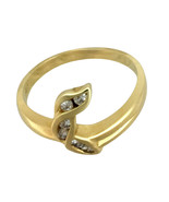 14k Yellow Gold Swirl Diamond Wrap - £99.75 GBP