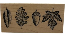 PSX Autumn Border Leaves Acorn Fall Rubber Stamp F-1542 Vintage 1995 New  - £9.88 GBP