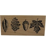 PSX Autumn Border Leaves Acorn Fall Rubber Stamp F-1542 Vintage 1995 New  - £10.03 GBP