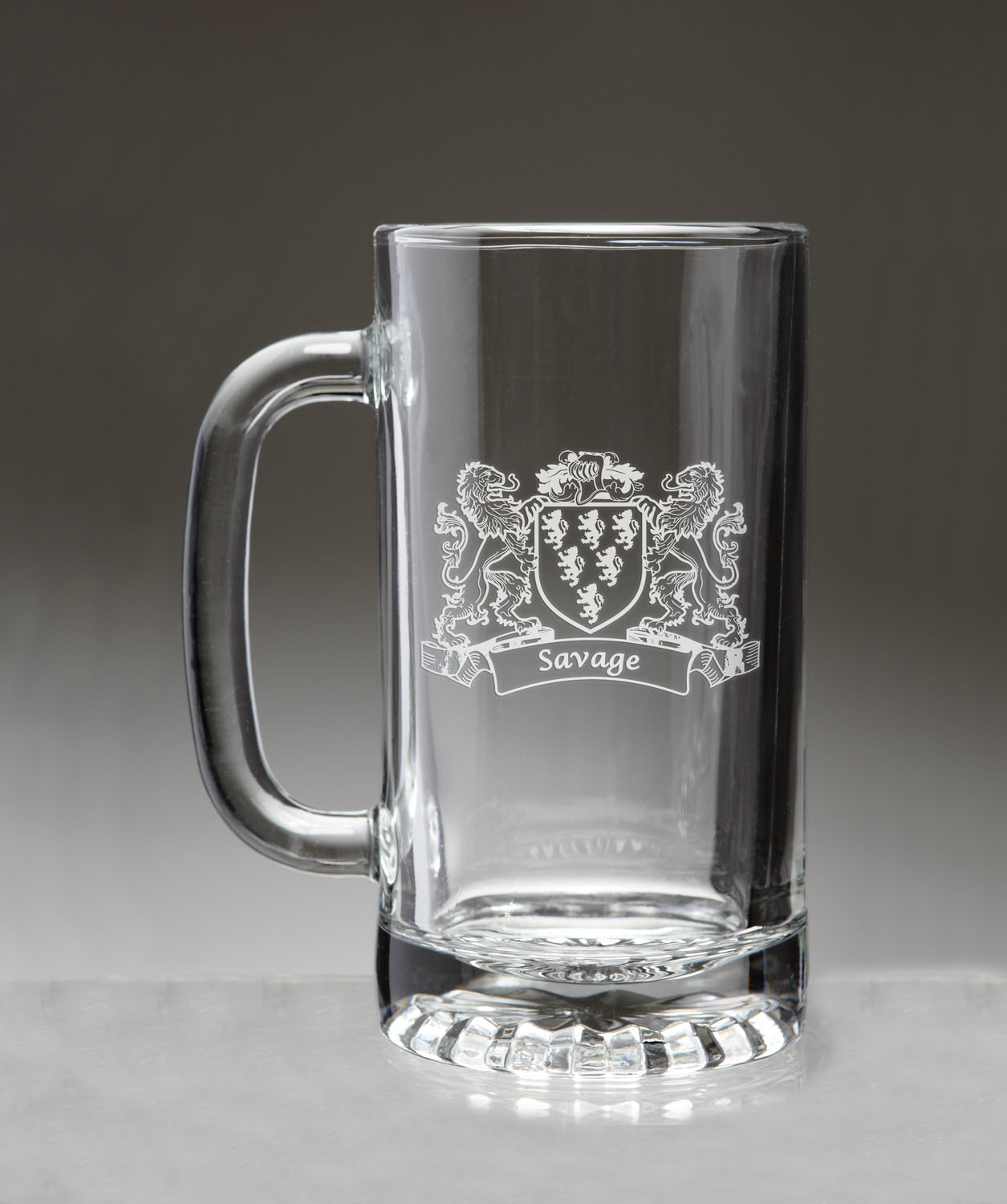 Savage Irish Coat of Arms Beer Mug with Lions