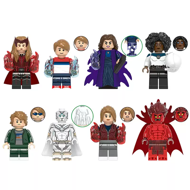 8Pcs Marvel TV Series Wanda Vision Minifigures Witch Agatha Mephisto Min... - $23.89