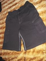 Urban Pipeline Boys M 10/12 High Quality Black Fleece Cargo Sweats Sport Shorts - £15.72 GBP