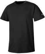 Champion Basic T-Shirt Black Men&#39;s Short Sleeve Crew Neck Tag Free 100% ... - $13.03+