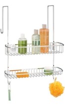 Metal Over Door Shower Caddy - Hanging Shower Shelves with Built-in Hook... - £16.21 GBP