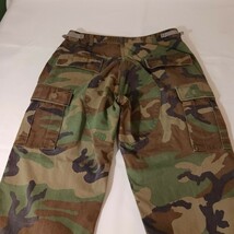 Military Woodland Camouflage Straight Leg Cargo Pants Men's Size Medium Regular image 14