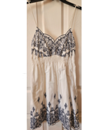 Mossimo Women&#39;s Sundress Size XS White With Blue Embroid Adjust Straps P... - €8,52 EUR