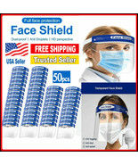 50-Pack Face Shield Reusable Washable Protection Cover Face Mask Made in... - £22.71 GBP